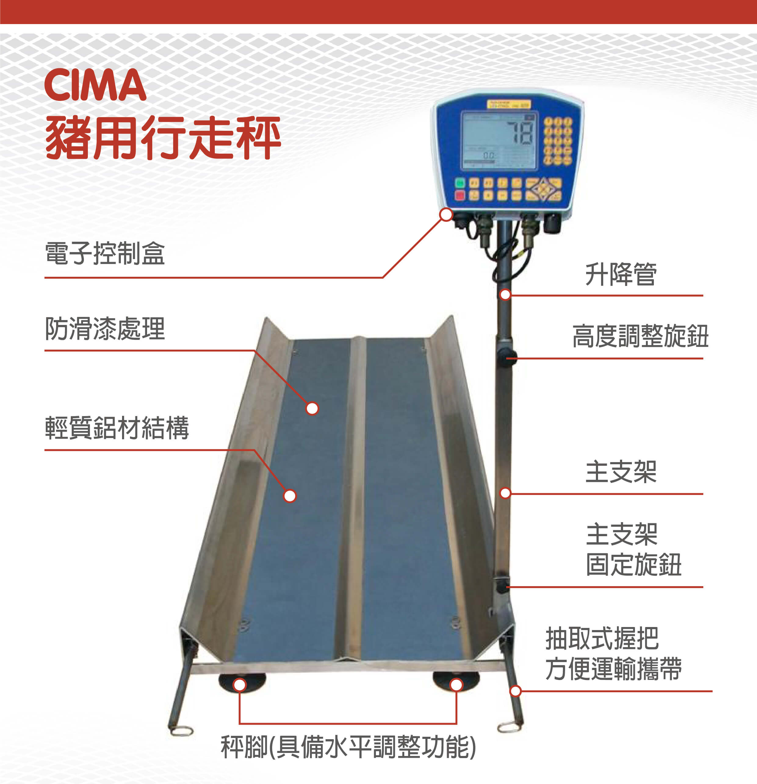 CIMA豬用行走電子秤