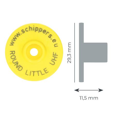 MS 電子耳標 GS1 UHF(超高頻) 可重複 Little母頭 (100個) Ø29.3mm