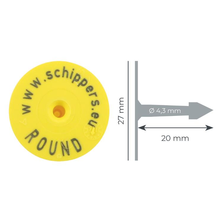 MS 圓形耳標 Little公頭 (100個) Ø27mm