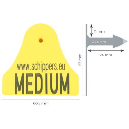 MS Medium耳標 金屬公頭 (100個) 60.5x57mm