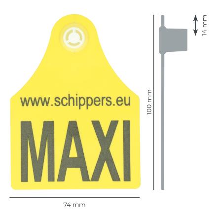 MS Maxi耳標 母頭 (100個) 74x100mm 印製版